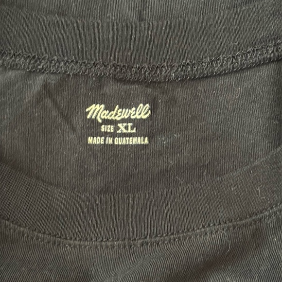 Madewell Short Sleeve Cotton Crewneck T-Shirt in Black Size XL EUC M2232 - Picture 4 of 5